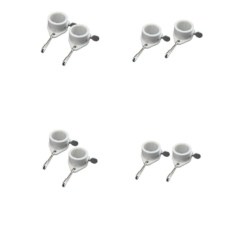 4 Pairs Flagpole Mounting Rings Anti Wrap Grommet Clip for 1'' Flag Poles