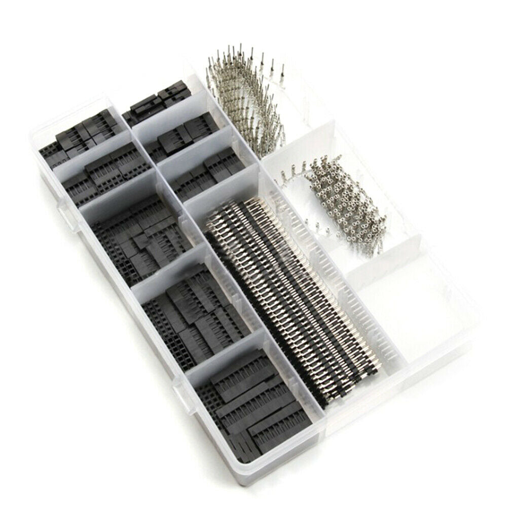 1450Pcs/set 2.54mm Dupont Connector Kit PCB Headers Male Female Pins Terminal
