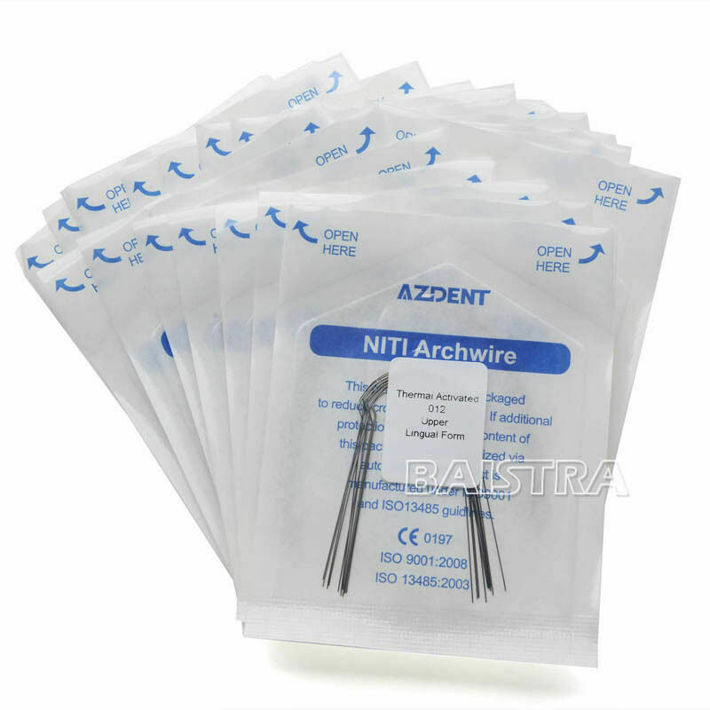 20 X Dental Orthodontics Lingual Arch Wire Heat Thermal Activated NiTi Round US