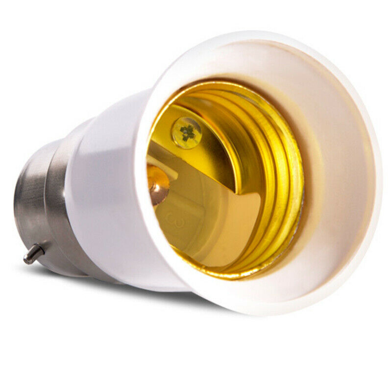 B22(male plug) to E27(female socket) Light Lamp Bulbs Adapter Converter HN US