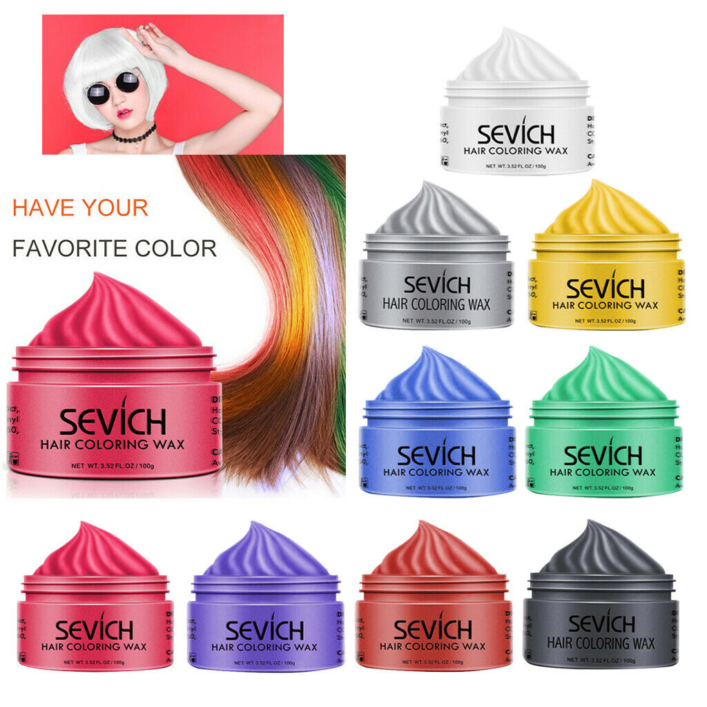 Hair Color Wax Temporary Dye Salon DIY Molding Coloring Wax Mud White