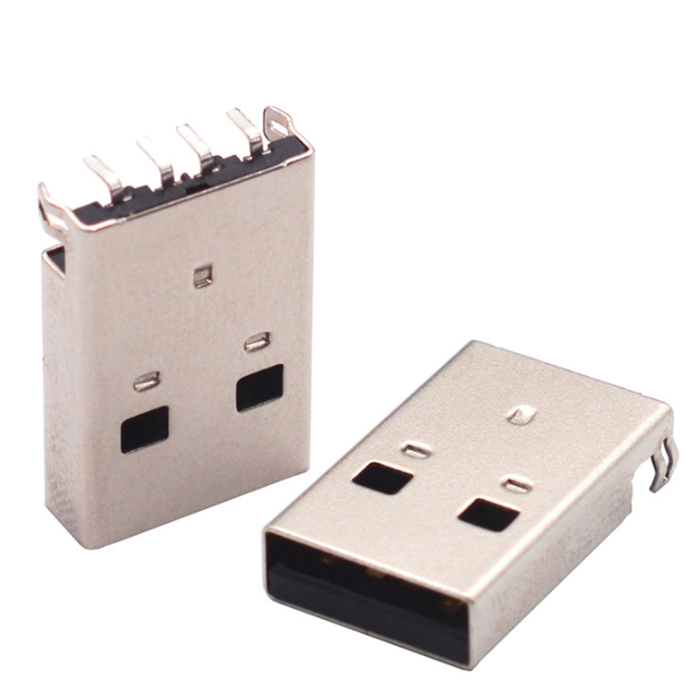 10Pcs A Type 4Pin USB 2.0 Male Plug SMT Connector For Data Transmission Charging
