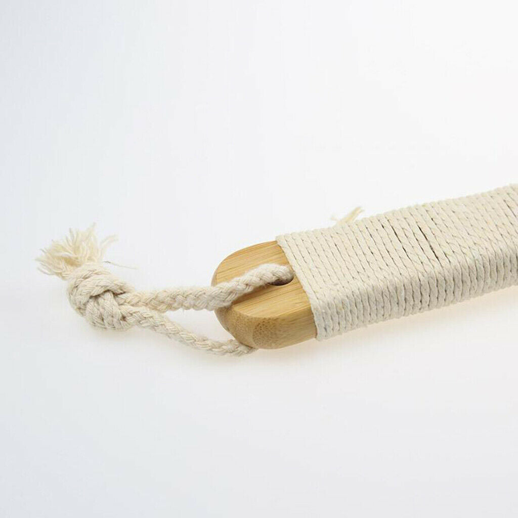 Bamboo Long Handle Exfoliating Brush Body Brush Back Scrubber for Shower