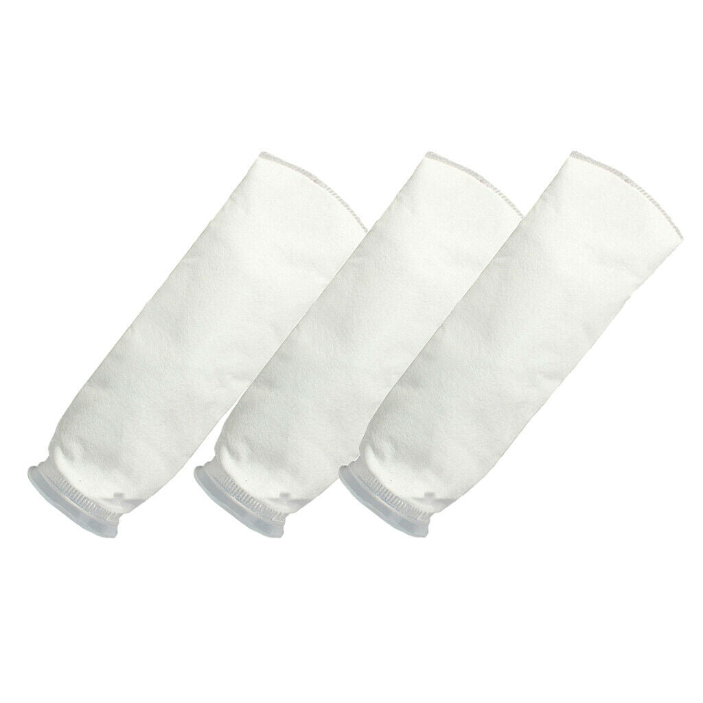 3Pcs 150 um Aquarium Fish Tank Marine Sump Felt Pre Filter Sock Bag