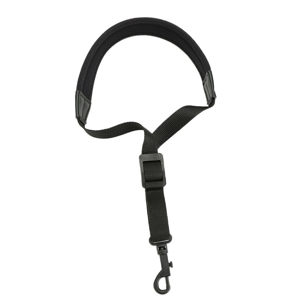 Saxophone Sax Soft Neck Strap for Alto Tenor Soprano w/ Hook Clasp Elastic