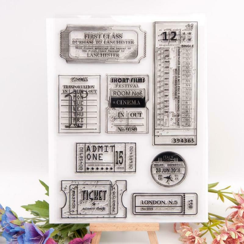 Label Silicone Clear Seal Stamp DIY Scrapbooking Embossing Photo Album Paper