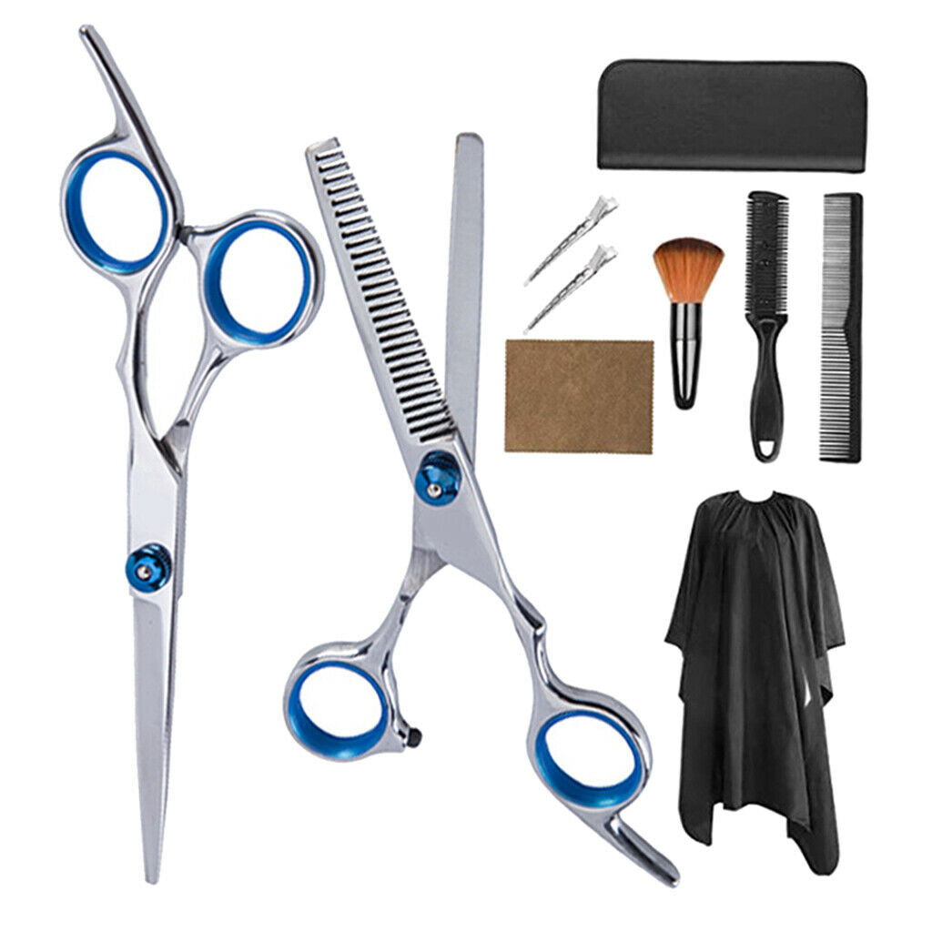 Barber 6" Thinning Shears Scissors Trim Brush Hair Cutting Capes Salon