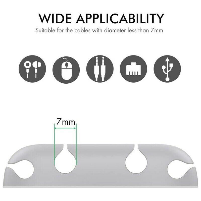 3-Piece Cable Holder Desktop Cable Clamp Self-Adhesive Cable Management Cord OK2