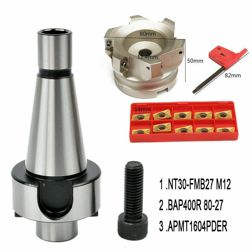 NT30-FMB27 M12 + BAP400R 80-27 6F+10PCS APMT1604PDER DP milling cutter inserts