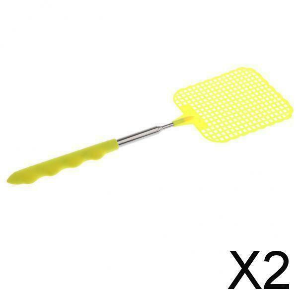 2X Fly Swatter Flapper Prevent Pest Tools Pest Control Indoor/Outdoor yellow