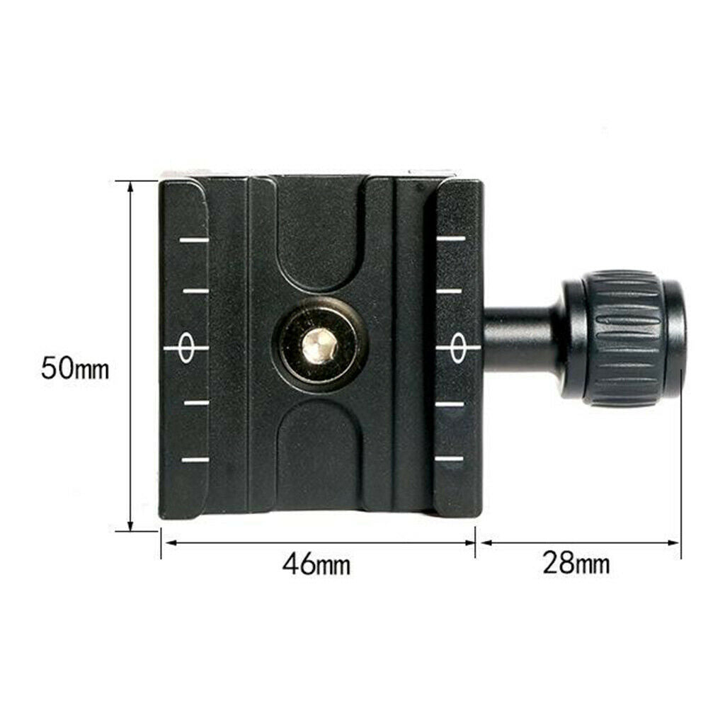 50mm QR Clamp and Quick Release Plate Aluminum Alloy Fits Arca-Swiss Standard