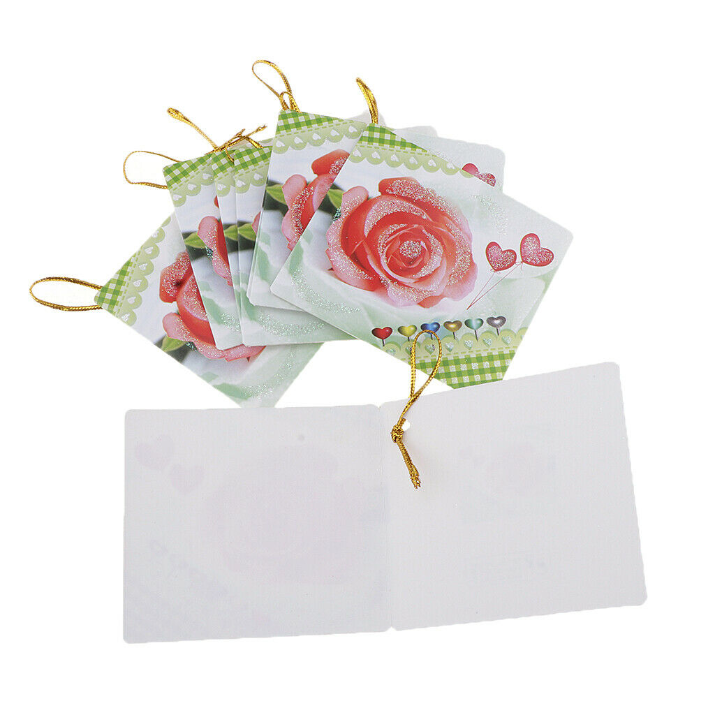 160pcs Rose Greeting Message Cards Hanging Notes Cards Party Decoration