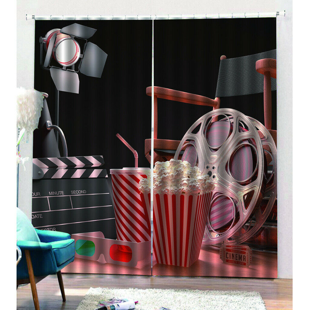 Home Bedding Window Curtain Room Blackout Darkening Drapes 2 Panel S