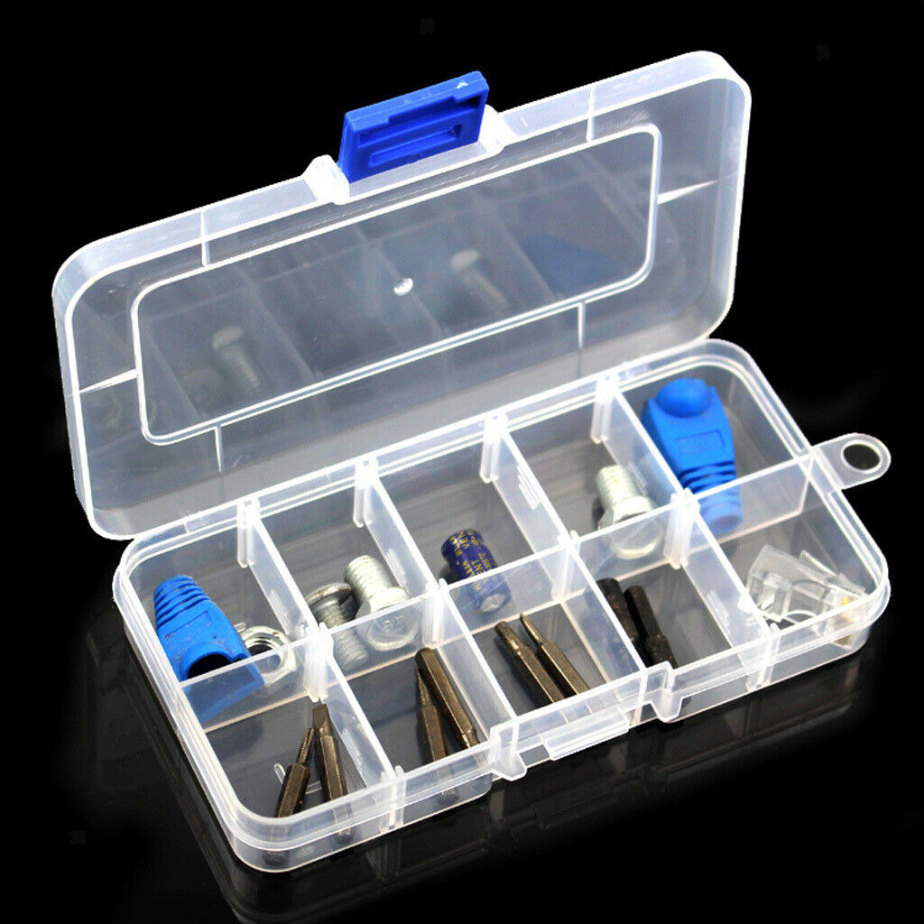 2pcs Plastic Jewelry Bead Organizer Box Storage Container Case Craft Tool - 10