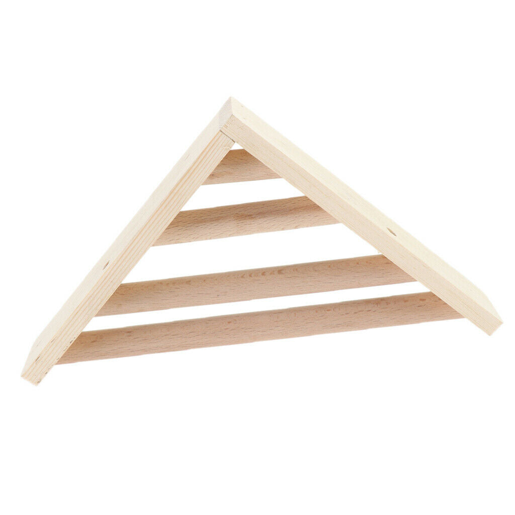17x17cm Wooden Parrot Bird Cage Perches Triangle Stand Platform Budgie Toys Bird