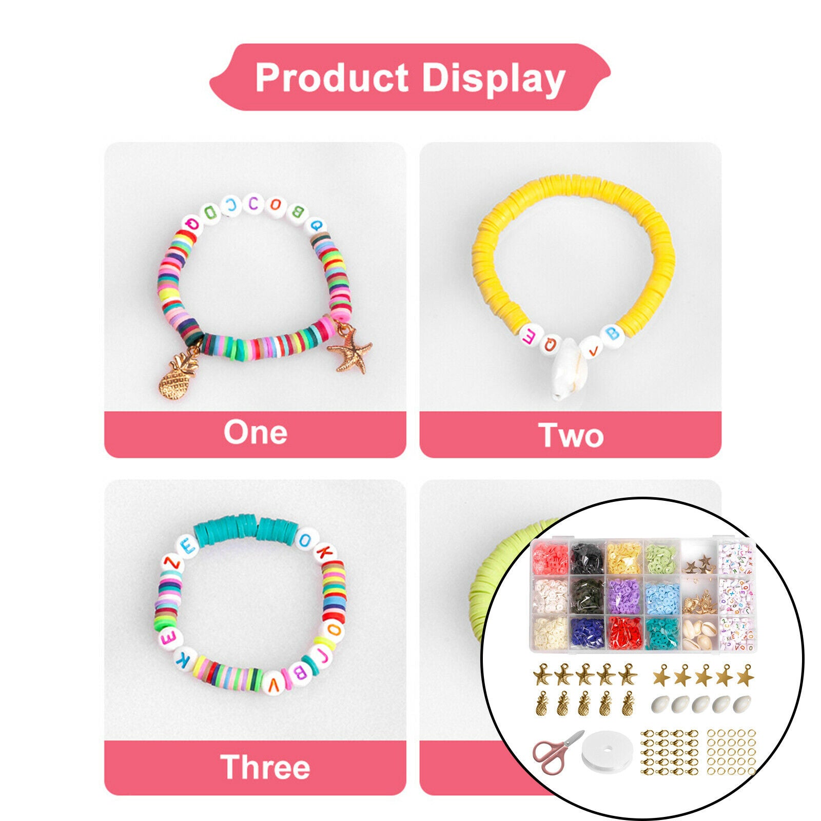 6mm Jewellery Making Kit Findings Handmade DIY Beading Crafting Flat Round