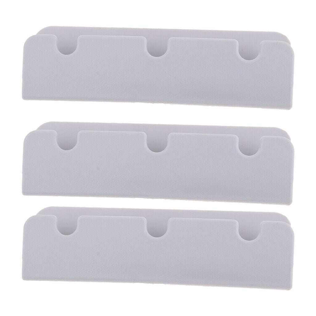 3x Gray PVC Boat Seat Hook, Clip Brackets for Inflatable Boat, Rib, Dinghy,