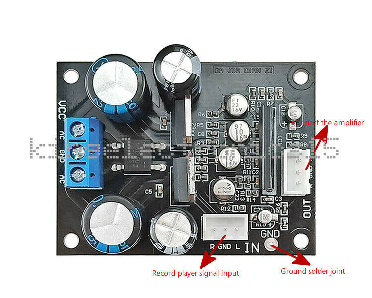1X Phono Vinyl Record Playe MM MC Preamplifier Audio Board Phonograph Amplifier