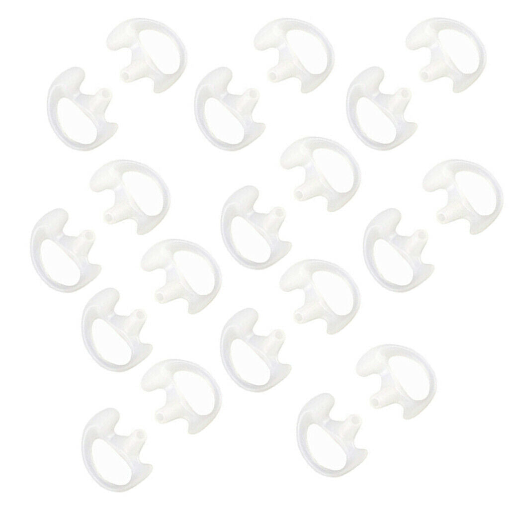 Prettyia 20x Silicone Earbud for Covert Acoustic Tube Earpiece Walkie Talkie
