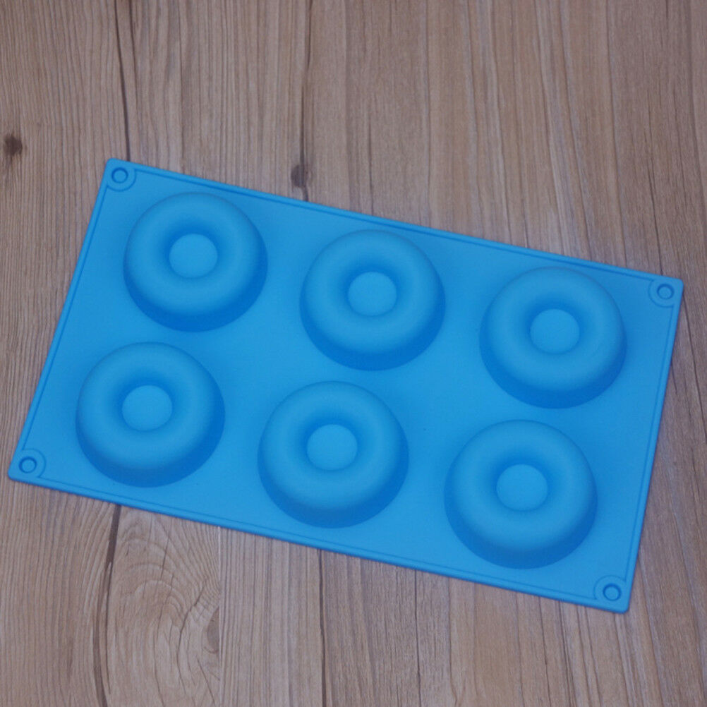 Silicone Donut Mould 6 Cavity Non-Stick Full-Sized Safe Baking Tray Maker PaDEAU