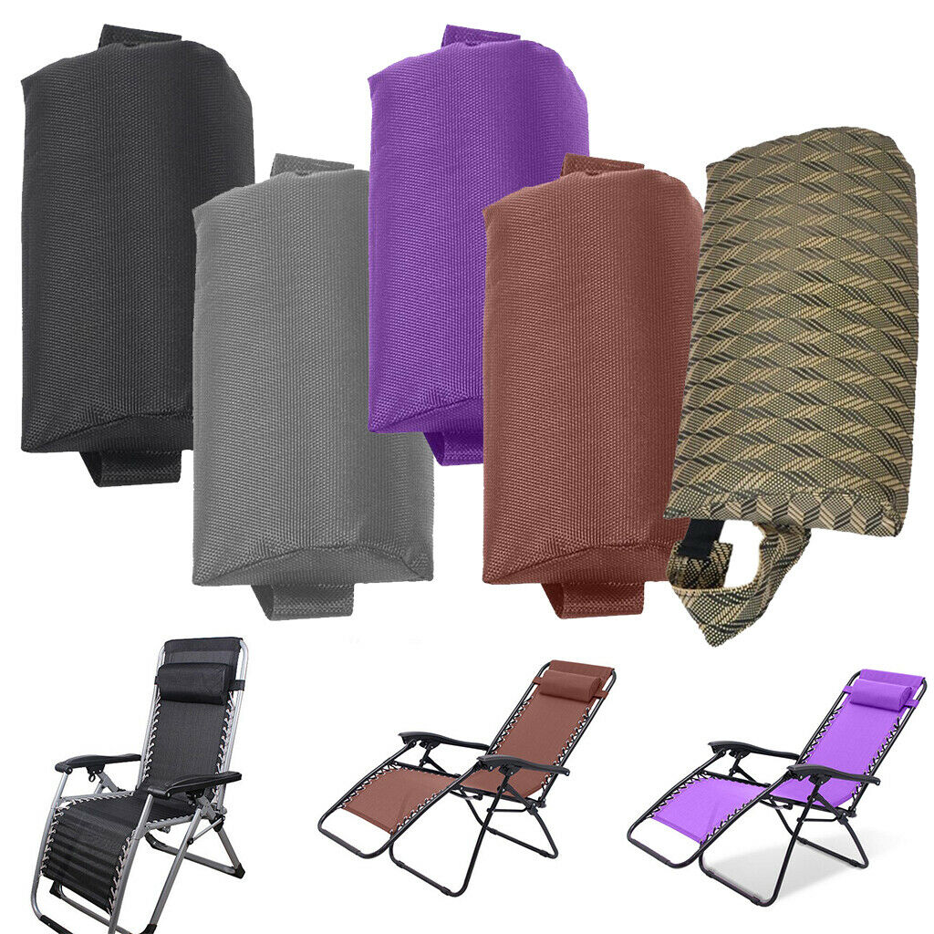 2 Colors Recliner Head Pillow for Outdoor Beach Fishing Garden Sun Lounger
