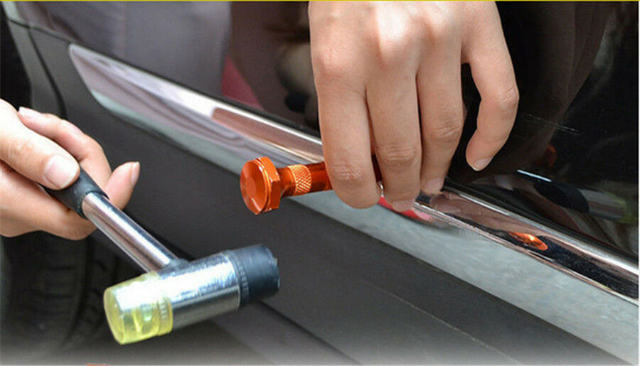 Portable 9 Pc/Set Alloy Flattening Pen Car Dent Repair Kit Tap Down Removal Tool