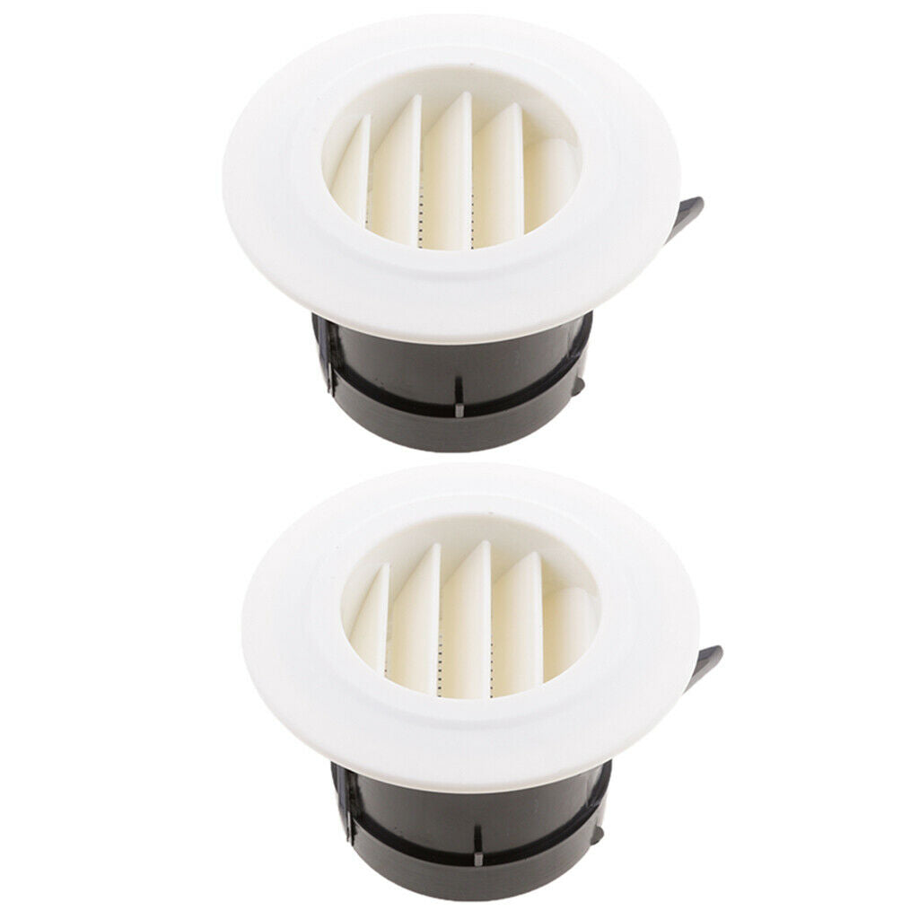 2x 12v White Vent With Fan Rv Trailer Caravan Side Air Ventilation