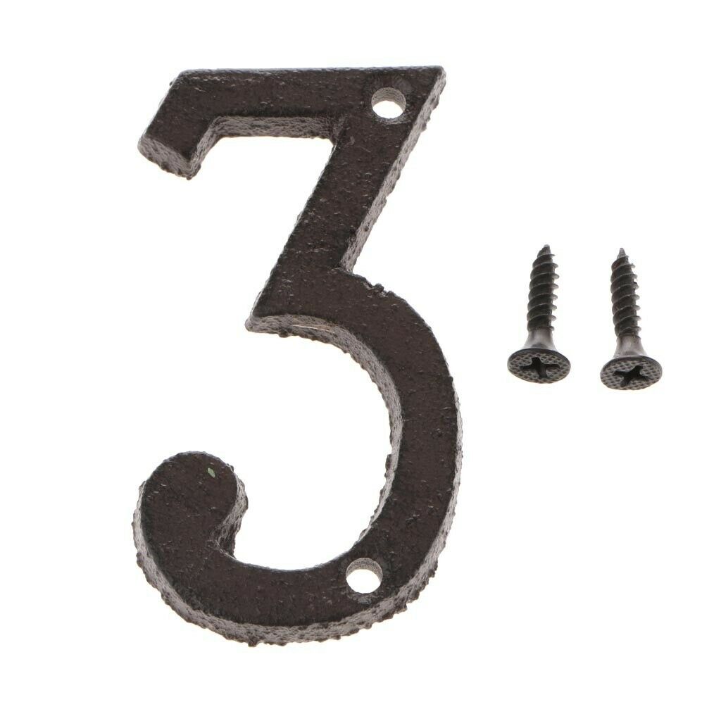 3Pack Doorplate Door Number Sign Plaque 3 7 8 Home Building Cafe Door Decor