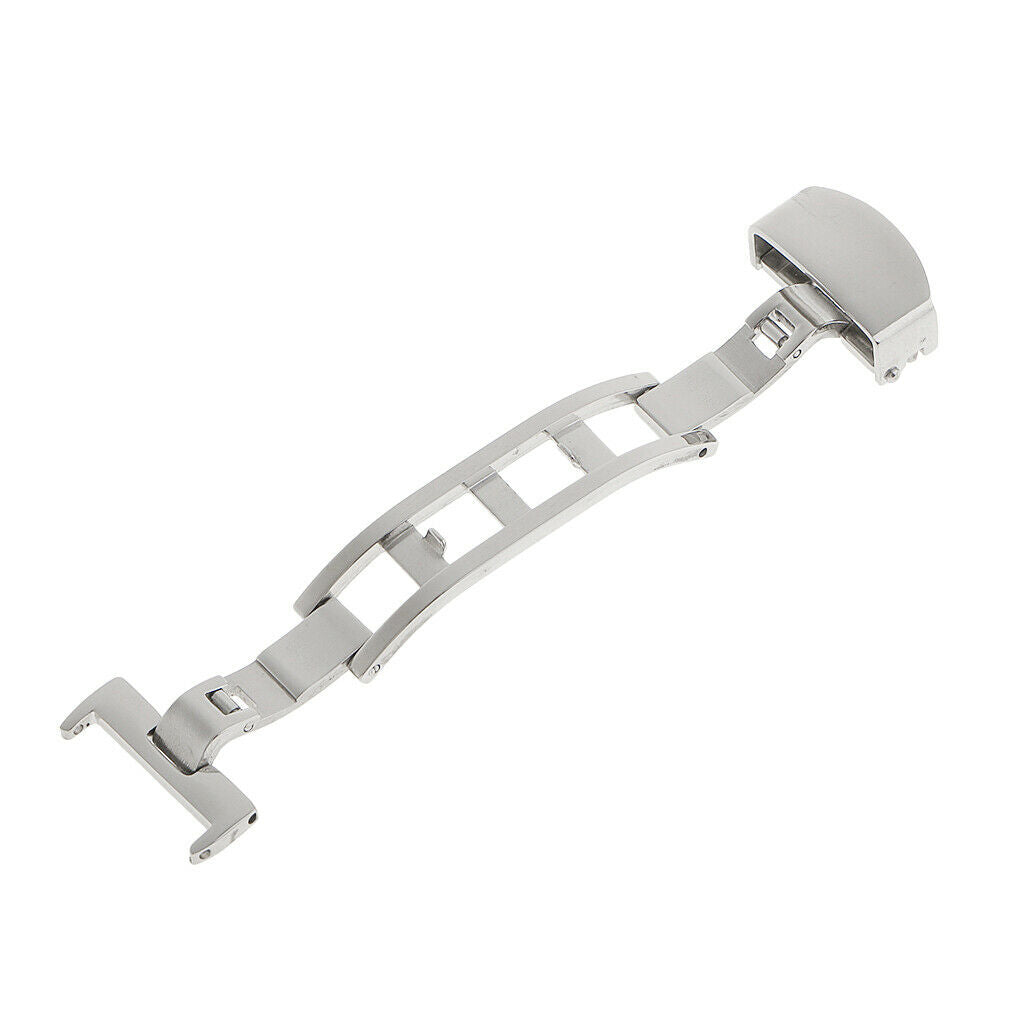 Stainless Steel Butterfly Clasp Watch Buckle Push Belt Strap Clasp 16 mm