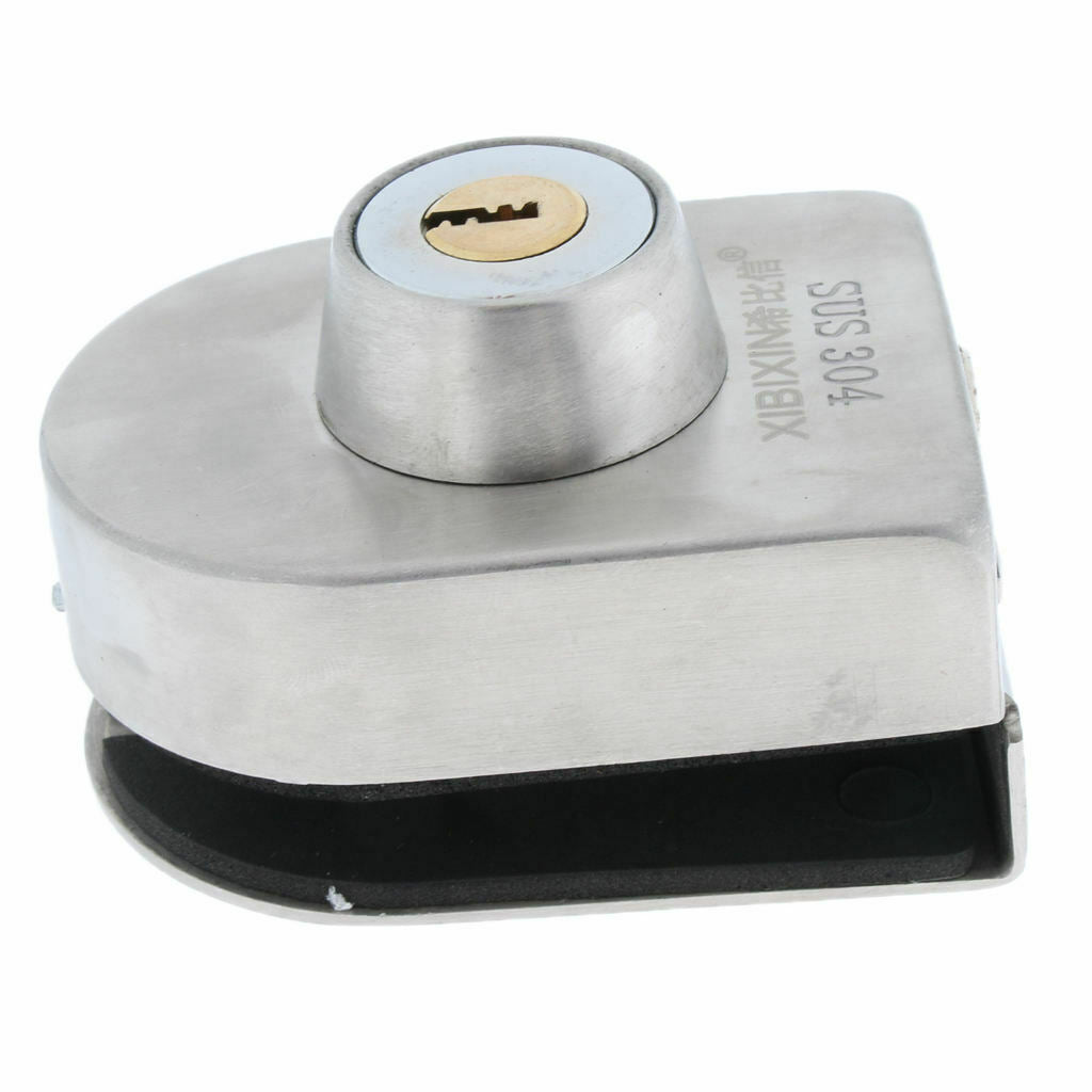 Blesiya Stainless Stee Single Glass Door Lock with 3Pcs Keys