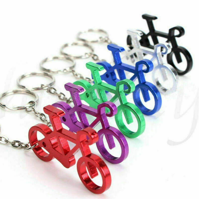 30PCS Colorful Alloy Metal Bike Bicycle Cycling Key Chain Ring Keyring Keychain
