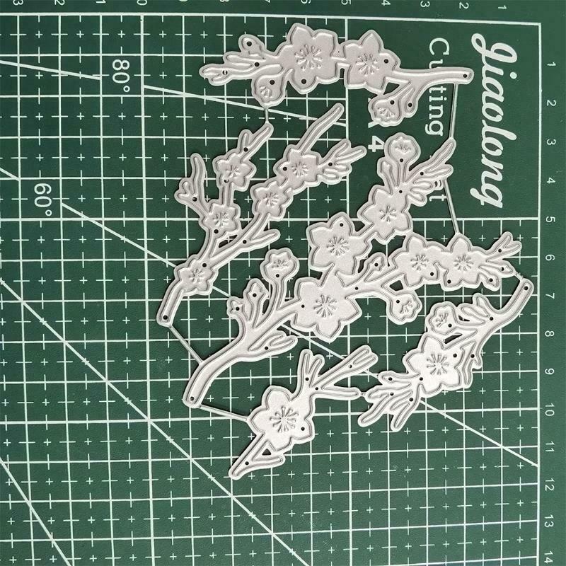 Plum blossom Cutting Dies Stencil Scrapbooking DIY Album Paper Cards Embossing
