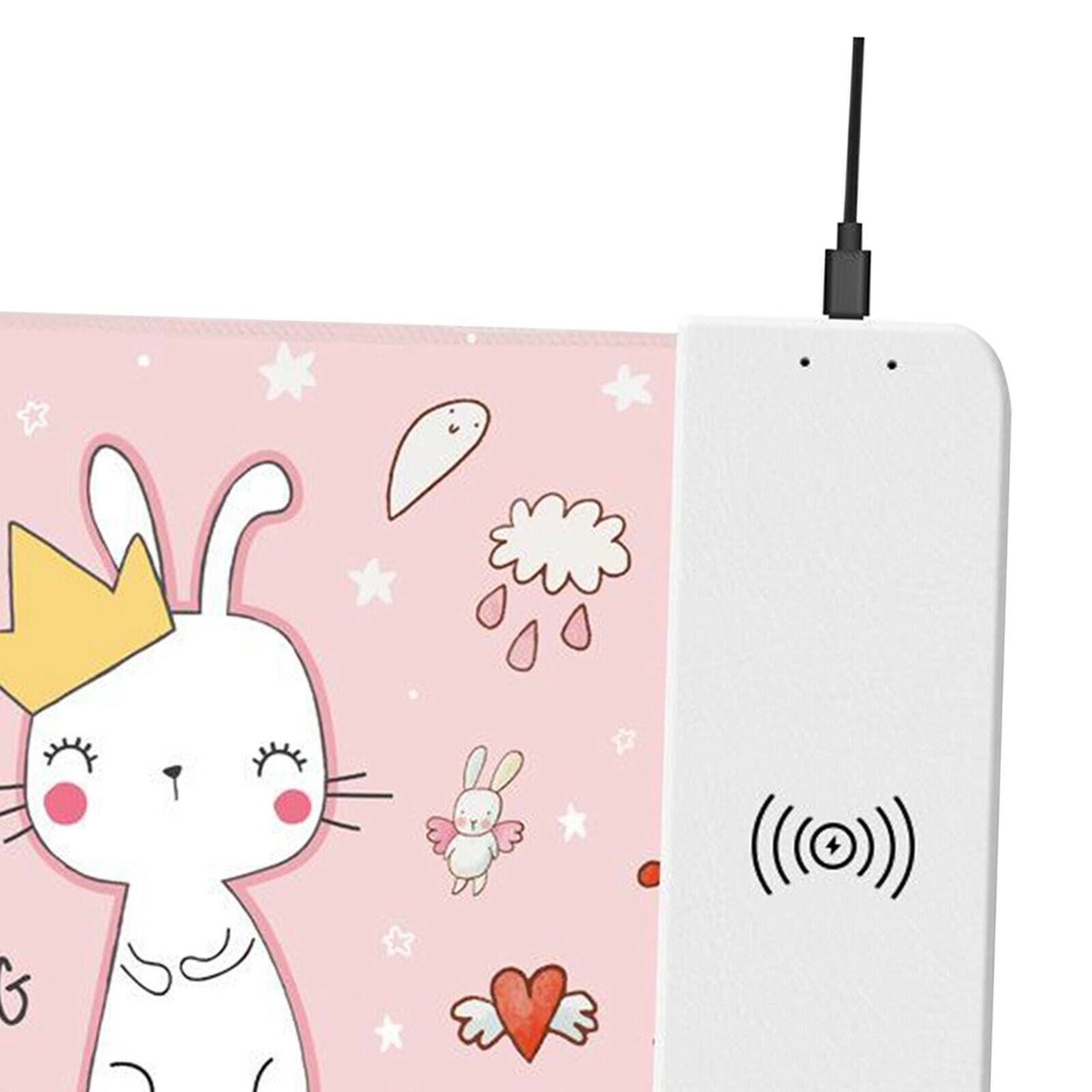 Elegant 10W Wireless Qi Certified Fast Charger Mouse Pad Rabbit
