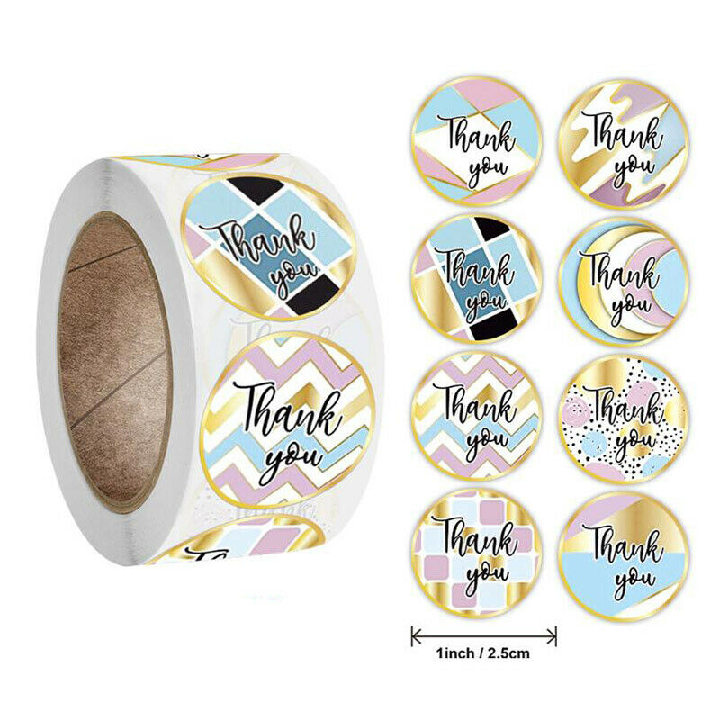 500Pcs Thank You Stickers Wedding Invitation Card Party Handmade Gift Sea.l8