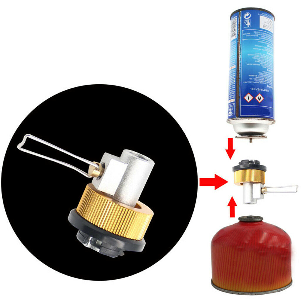 Canister Gas Refill Adapter Propane Tank Stove Conversion Nozzle Convertor