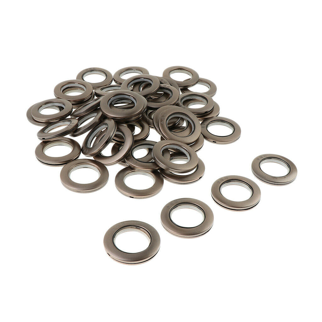 Plastic Curtain Rings for Bathroom Shower Window Rod,Pack of 45 Cofffee