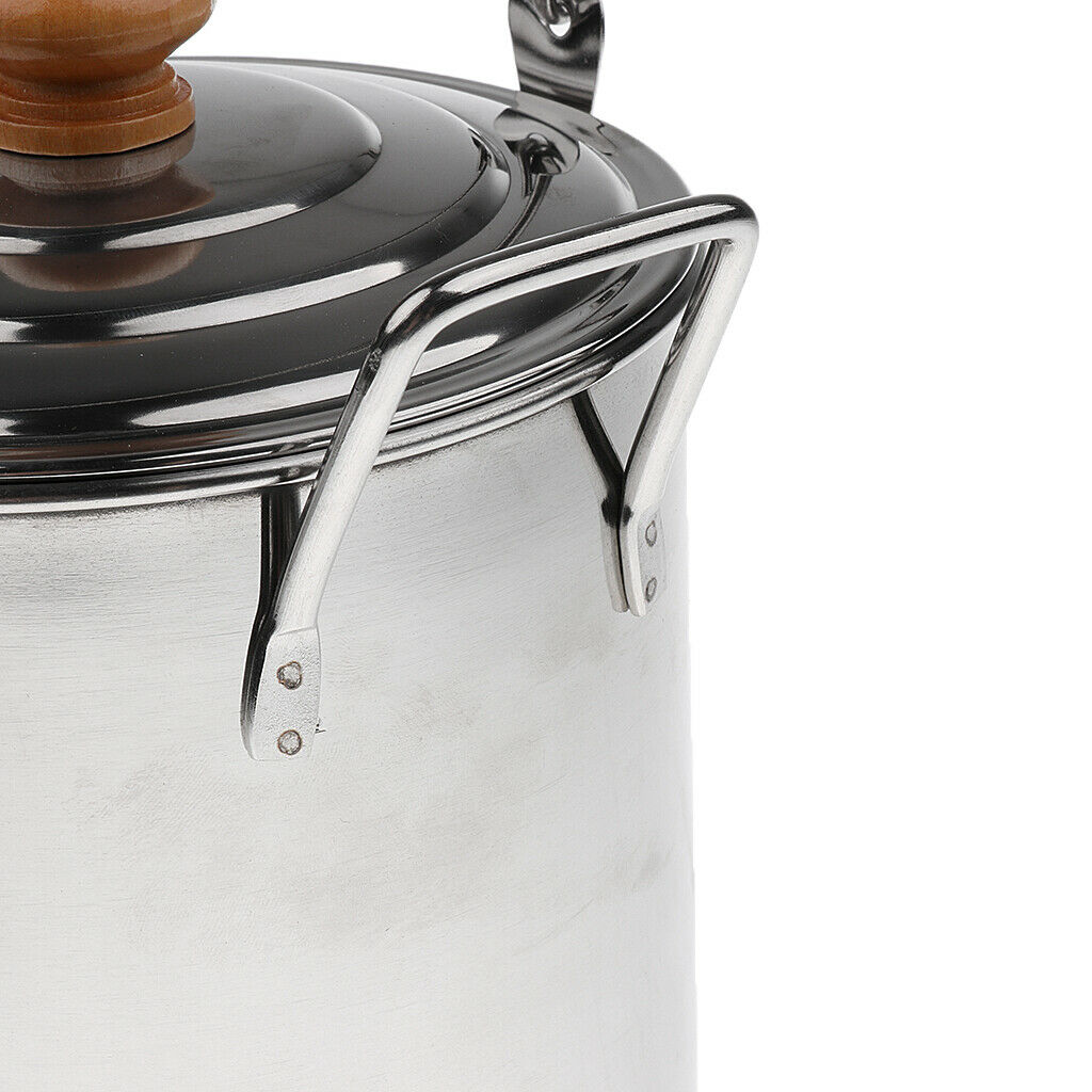 2000ml Stainless Steel Camping Water/Tea Kettle Coffee Pot Fishing Travel