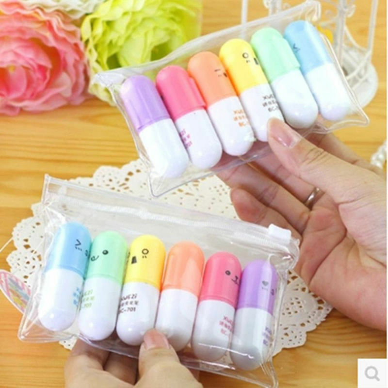 Multi-Coloured Pen Supplies Graffiti Writing School Office 6 Face Stationery