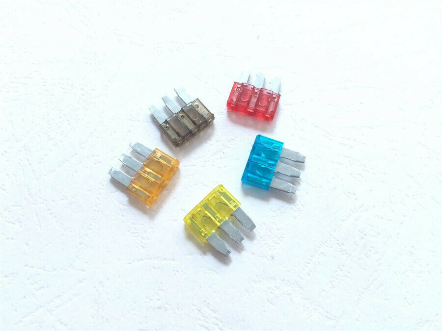 25Pcs Micro 3 Pins Blade Fuse Box 5A 7.5A 10A 15A 20A For Ford Focus Mondeo JEEP