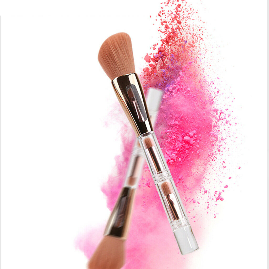 1pcs Professional 4 in 1 Makeup Brush, Synthetic Cosmetic Brush for Blending