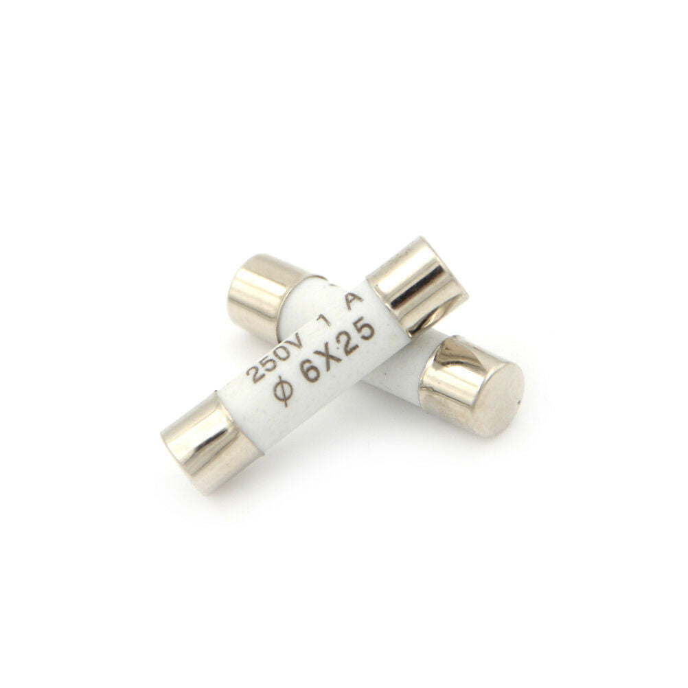 10x 6 x 25mm Ceramic Fuse Electric 250V 1A Fast Blow Ceramic Fus.l8