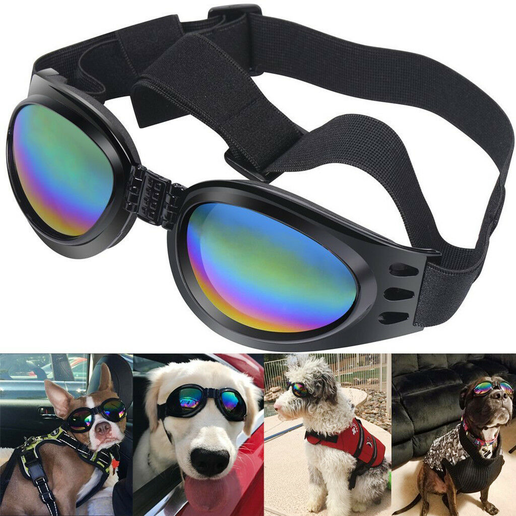 Pet Dog Sunglasses Eye Wear Protection from UV/Wind/Water/Debris Black