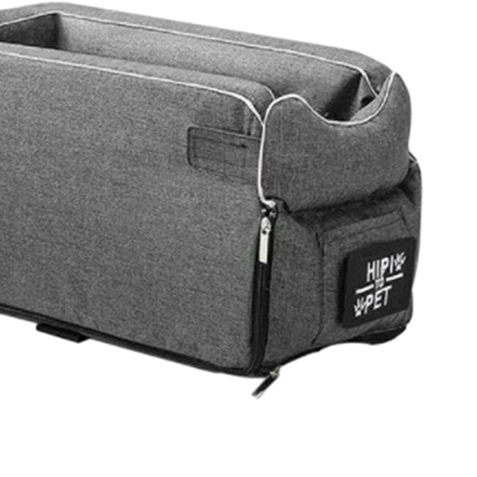 Pet Car Booster Seat Dogs Carrier Car Seat Basket with Summer Mat Grey