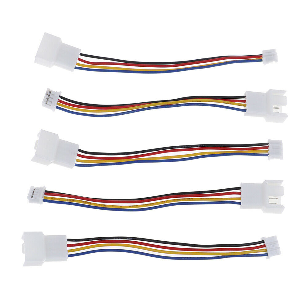 2Pcs Universal small 4 Pin to 3pin 4pin fan PWM connector extension cabl.l8