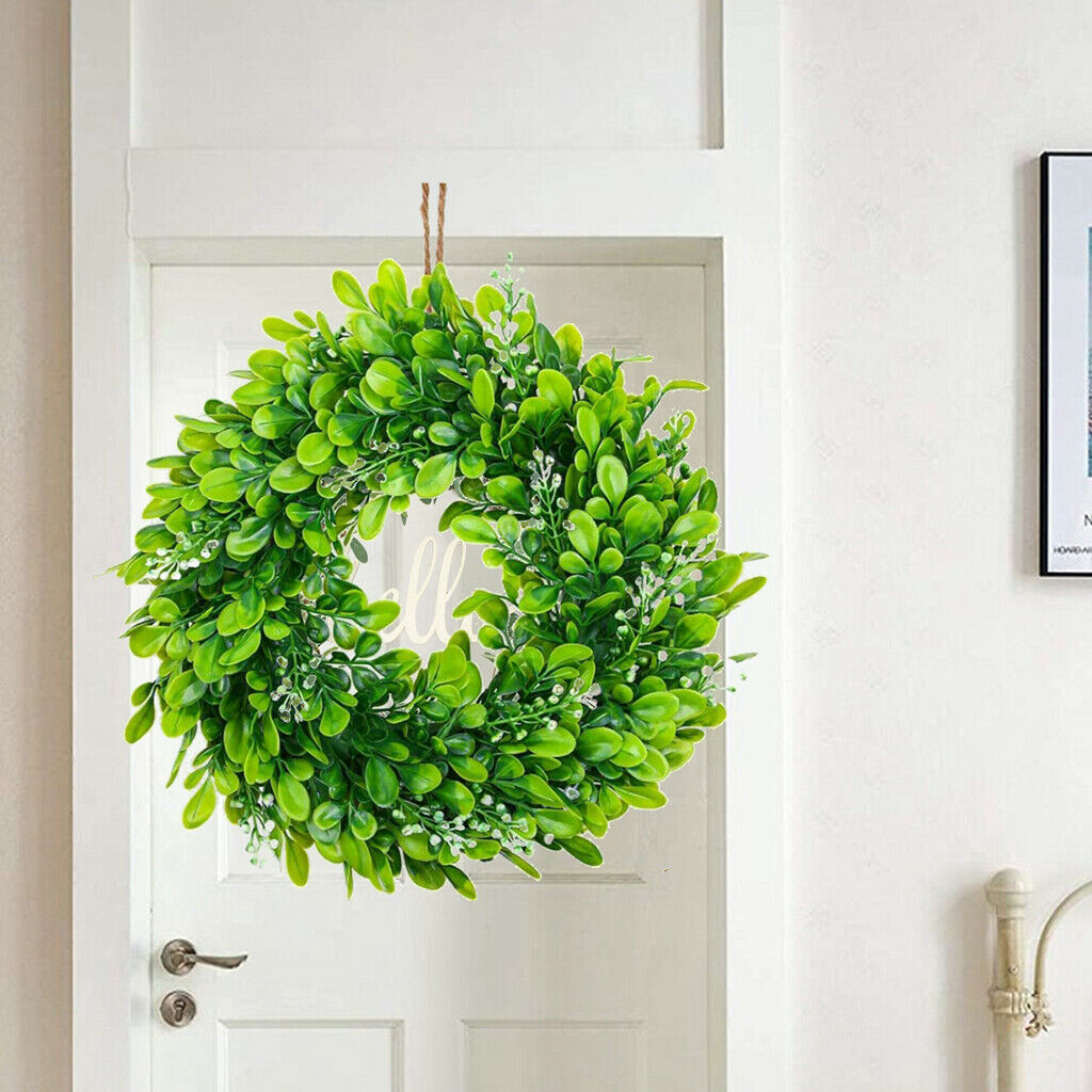 Artificial Boxwood Wreath Front Door Handmade Garlands Party Home Decoration