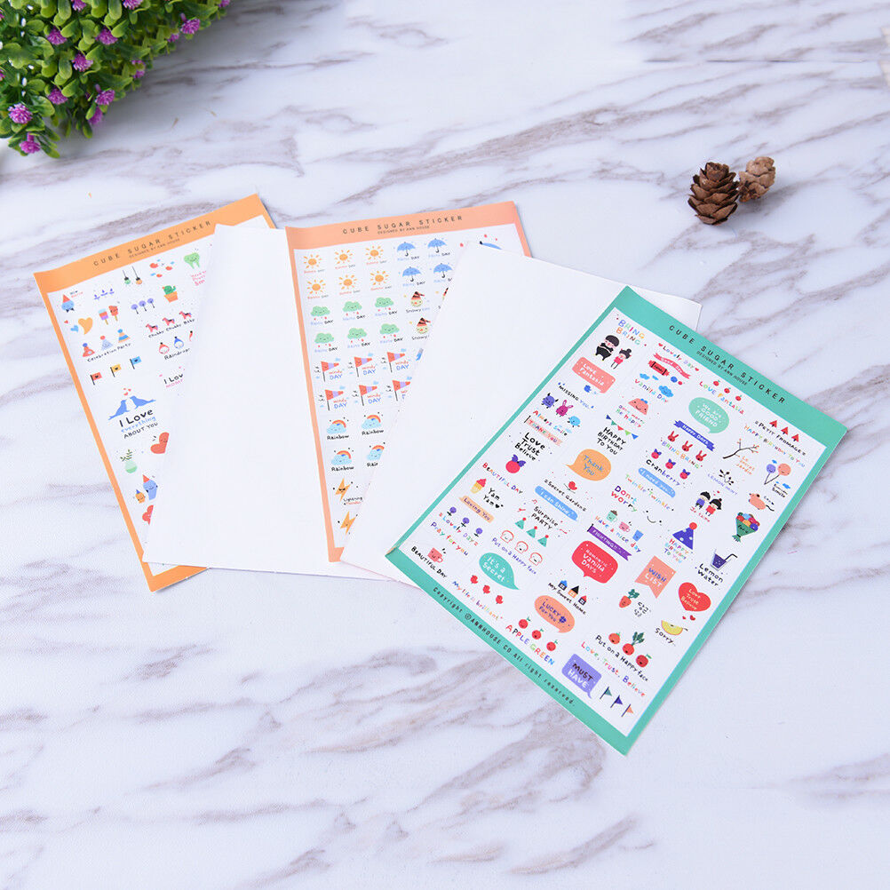5 Sheets Lovely Paper Stickers For DIY Po Album Scrapbook Calendar Diary .l8