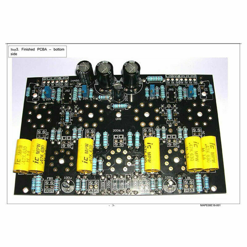 Stereo Push-pull 12AX7+12AU7+EL34 Vacuum Tube Power Amplifier Board Bare PCB AMP