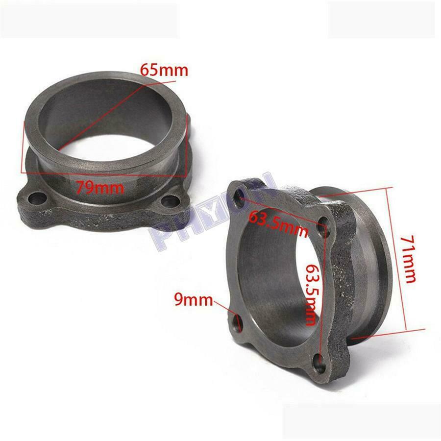 2.5" to 2.5" V Band Manifold Turbo Charge Adaptor Exhaust Flange Convert Cast