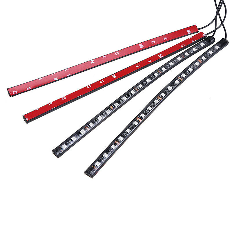 18 LED 4Pcs Car Interior Atmosphere Neon Colorful Lights Strip Remote Remote