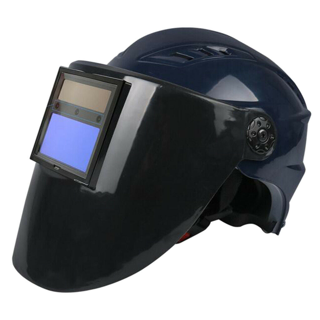 Solar Auto Darkening Welding Helmet Flip Up Glasses Eye Protection Blue